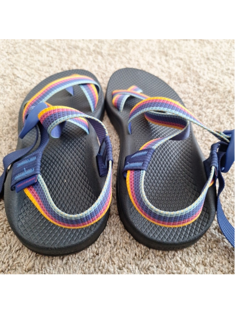 Chaco Sandals Womens 10W Tetra Sunset Wide Width Hiking Outdoors Chacos Cloud - Picture 8 of 10
